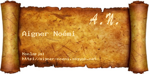 Aigner Noémi névjegykártya